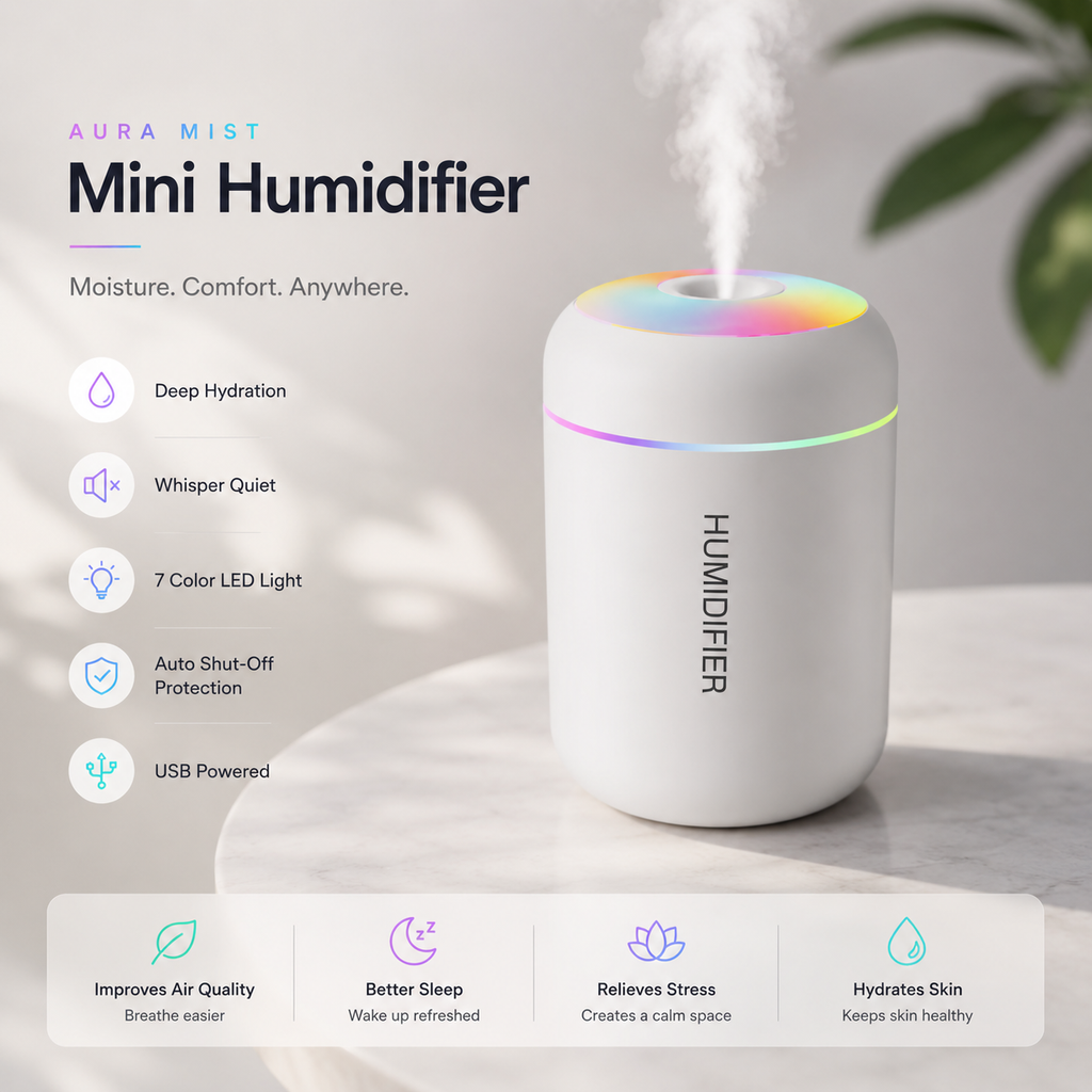 AuraMist Mini Humidifier